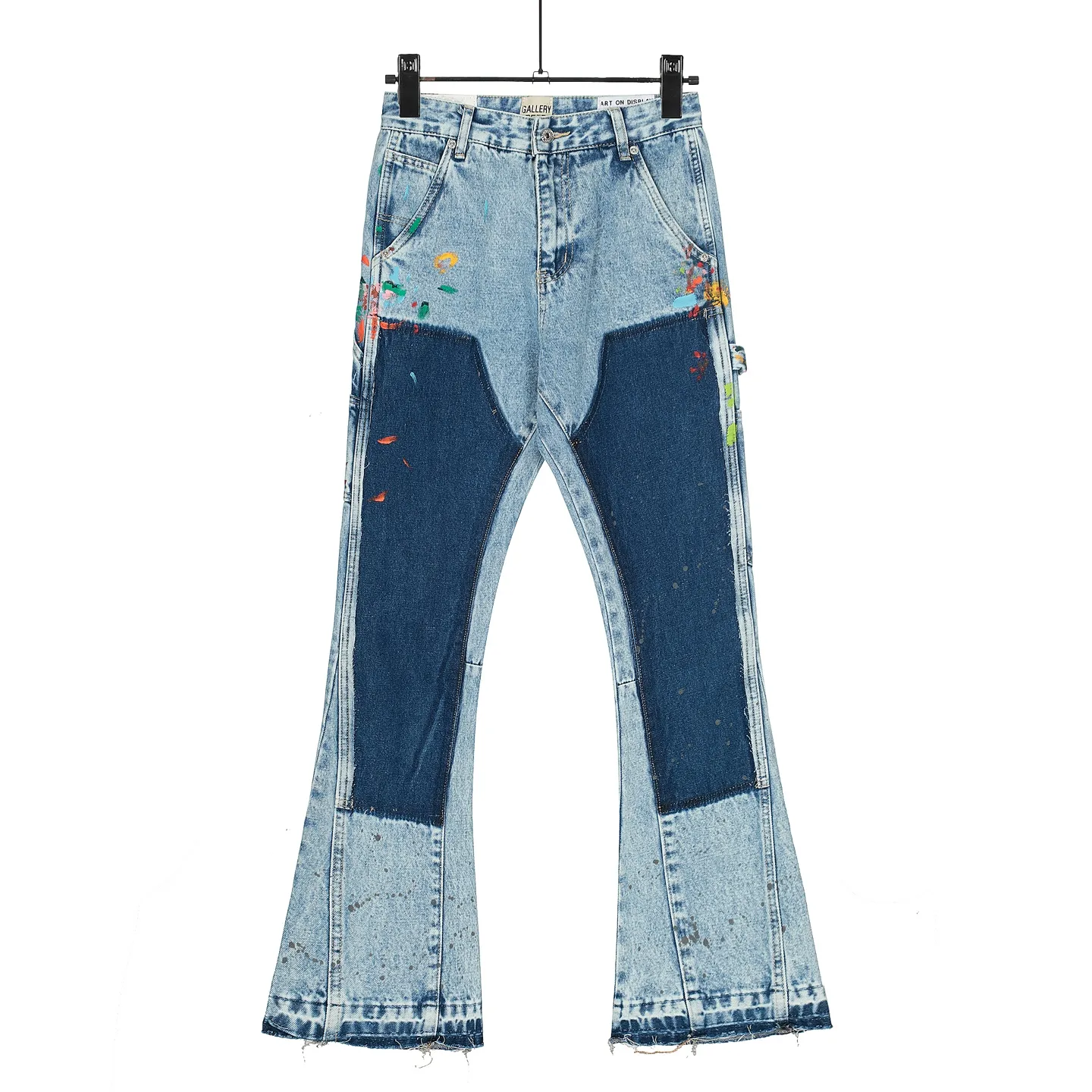#8163 P250💰 Independent GALLERY DEPT. Vintage splicing loose washed flared jeans - truly restore the ultimate texture of Vintage - original hardware accessories washed and other elevators, QR code analysis are all purchased from the original factory, high degree of restoration, you are welcome to compare the products~ - three-dimensional version loose and comfortable without picking the body shape taller and slimmer factory Seiko original factory quality control same style for men and women can be matched with couples Versatile recommendation Necessary jeans for all seasons -Size: 28 30 32 34 36